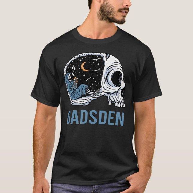 T-shirt Gadsden de squelette froid (Devant)