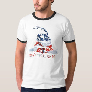 T-shirt Gadsden - ne marchez pas sur moi le rouge, le