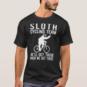 T-shirt Gag de dos de paresseux à vélo drôle