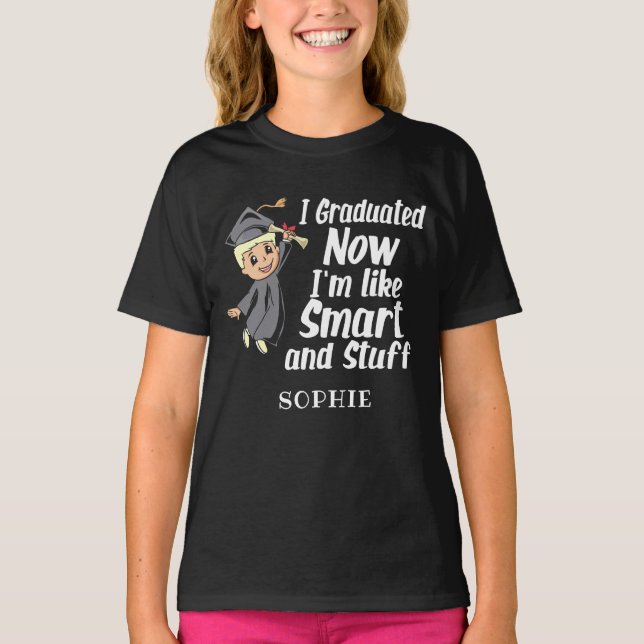 T-shirt Gag I Graduation Gag I Graduated Nom du dessin (Devant)