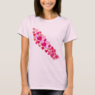 T-shirt Gag Me Valentines Coeurs Rouge Rose Cartoon T-shir