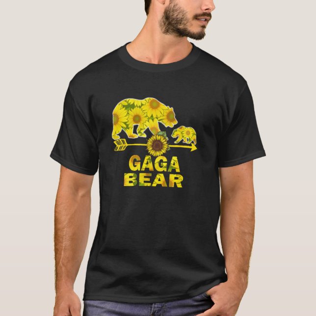 T-shirt Gaga Bear Sunflowers  Sunflowers  For Women Men (Devant)