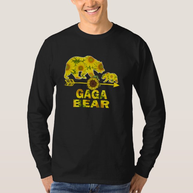 T-shirt Gaga Bear Sunflowers  Sunflowers  For Women Men (Devant)