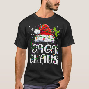 T-shirt Gaga Claus Lumières de Noël Pyjama Famille Match