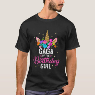 T-shirt Gaga De L'Anniversaire Fille Mère Cadeau Unicorn B