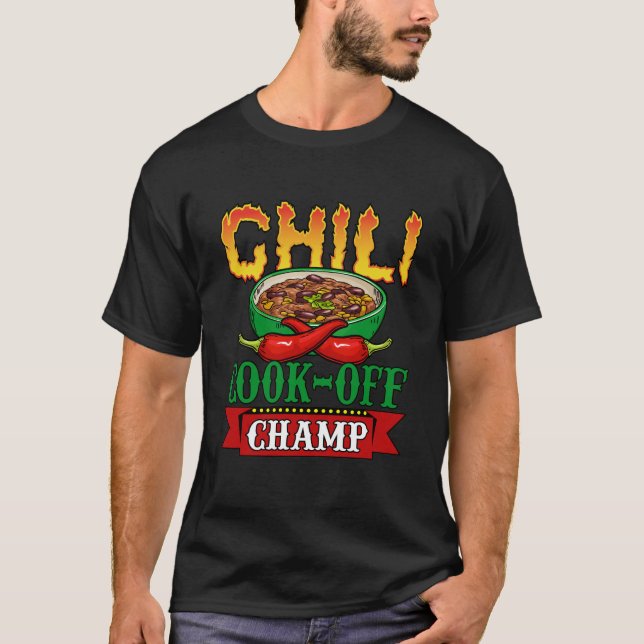 T-shirt Gagnant de la compétition Chili Cook Off Champ (Devant)