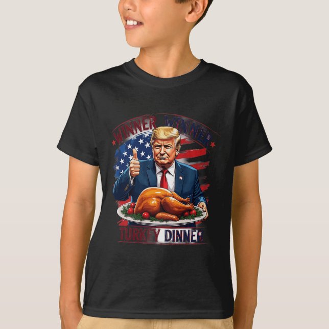 T-shirt Gagnant Dîner Turquie Dîner Drôle Trump Thanksgivi (Devant)