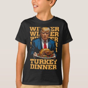 T-shirt Gagnant Dîner Turquie Dîner Drôle Trump Thanksgivi