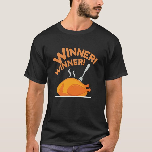 T-shirt Gagnant Gagnant Dîner de Poulets (Devant)