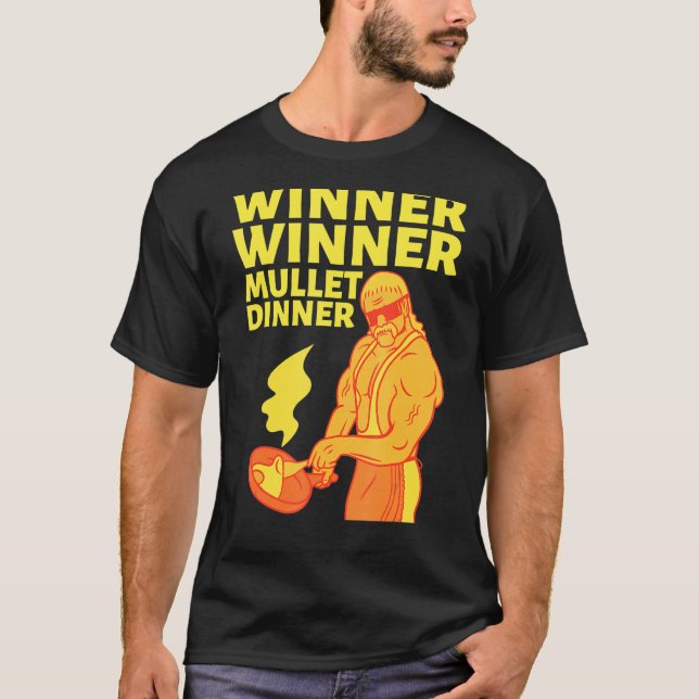 T-shirt Gagnant Mullet Diner Party dans le dos (Devant)