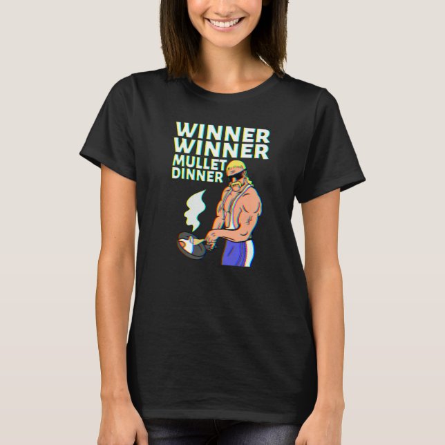 T-shirt Gagnant Mullet Diner Party dans le dos (Devant)