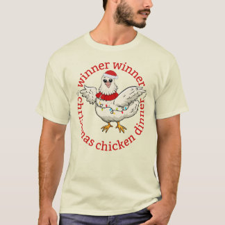 T-shirt Gagnant Noël Dîner de poulet de Noël drôle