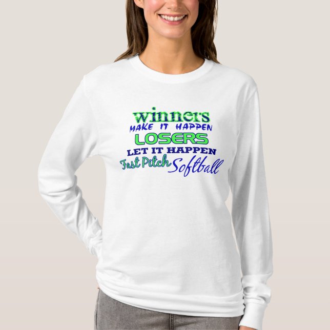 T-shirt Gagnants….Jeûnent le base-ball de lancement (Devant)