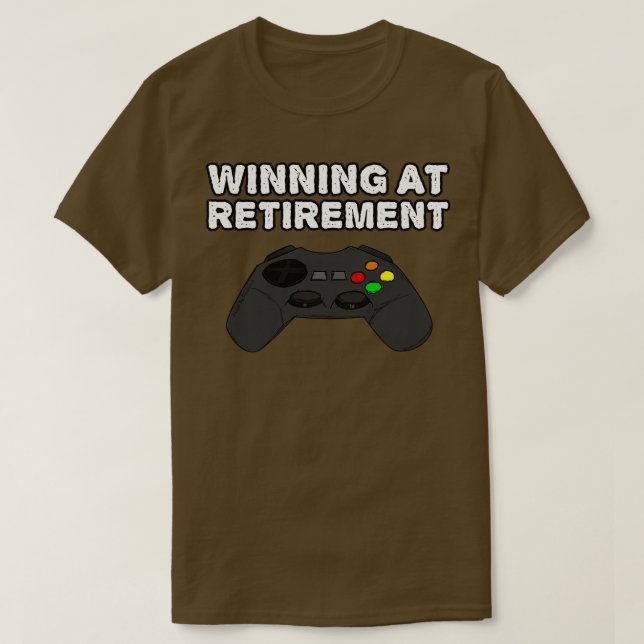 T-shirt Gagner À La Retraite Jeu Vidéo Joueur Retraité (Design devant)