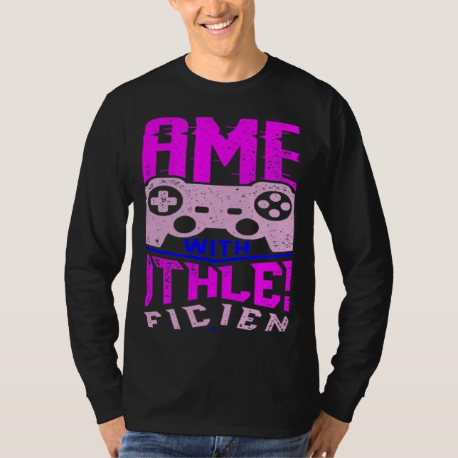 T-SHIRT GAGNER DES JEUX AVEC UNE EFFICACITÉ IMPITOYABLE  J (Devant)
