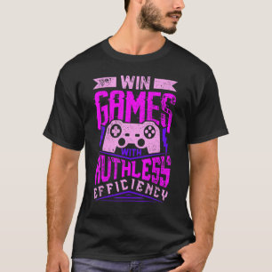 T-shirt GAGNER JEUX AVEC EFFICACITÉ IMPATIENTE Expert JEU 
