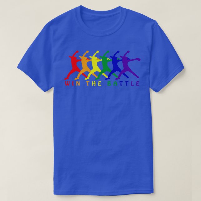 T-shirt Gagner la bataille Fastpitch Softball Pride LG (Design devant)