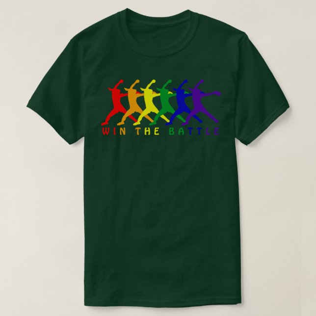 T-shirt Gagner la bataille Fastpitch Softball Pride LG (Design devant)