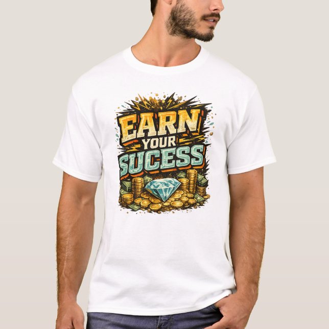 T-shirt 'Gagnez votre succès' (Devant)