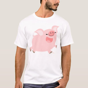 T-shirt gai de porc de bande dessinée
