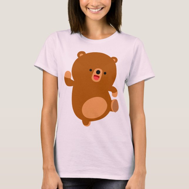 T-shirt gai mignon de femmes d'ours de bande (Devant)