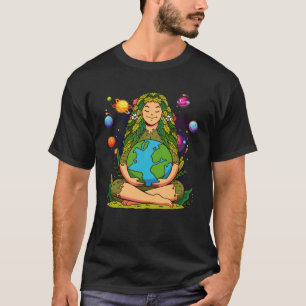 T-shirt Gaia Déesse grecque Mère Jour des terres Hippie Na