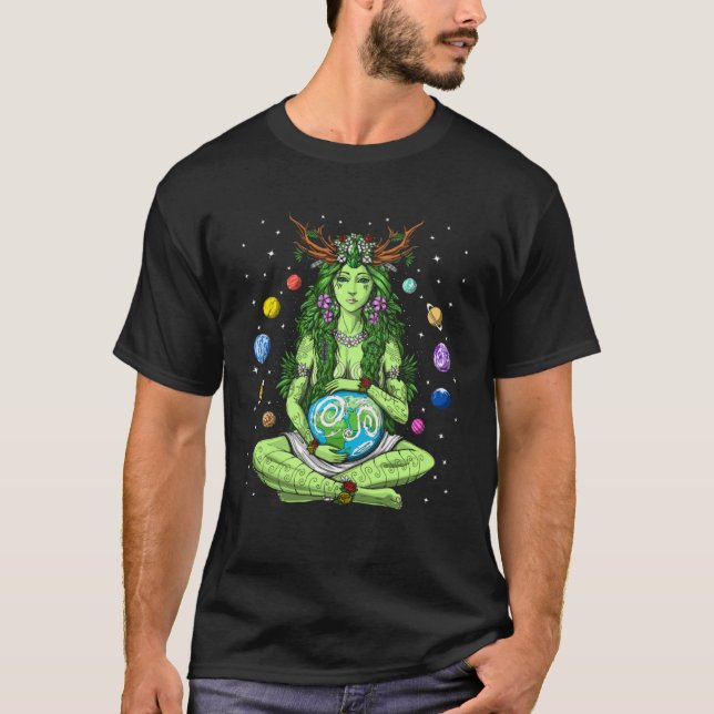 T-shirt Gaia Greek Goddess Pagan Mother Earth Hippie Natur (Devant)