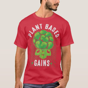 T-shirt Gains basés sur les plantes amusant Broccoli Vegan