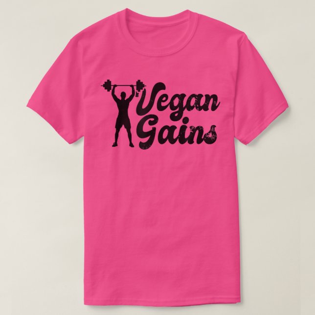 T-shirt Gains végétariens Conception Végétarienne Entraîne (Design devant)