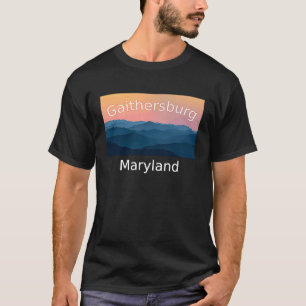 T-shirt Gaithersburg Maryland Mountain coucher de soleil