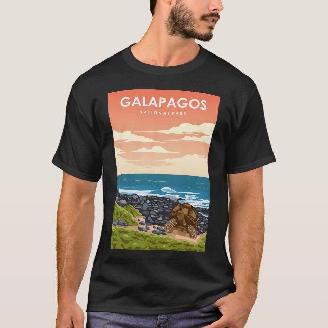 T-shirt Gal � pagos National Park Explorer - Unique Faune (Devant)
