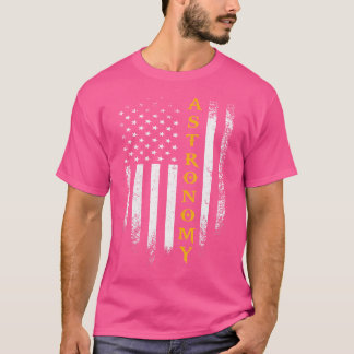 T-shirt Gala vintage américain sur l'astronomie du drapeau