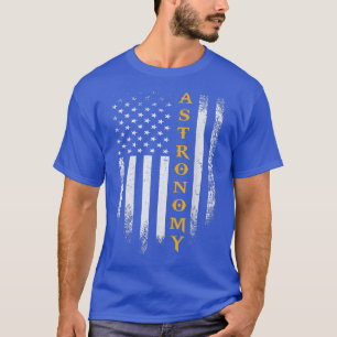 T-shirt Gala vintage américain sur l'astronomie du drapeau