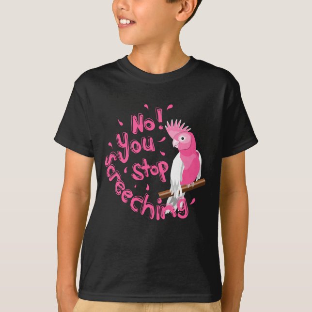 T-shirt Galah rose bruyante (Devant)