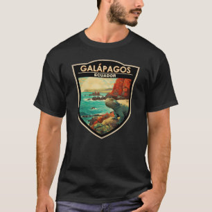 T-shirt Galapagos Îles Voyage Art Vintage