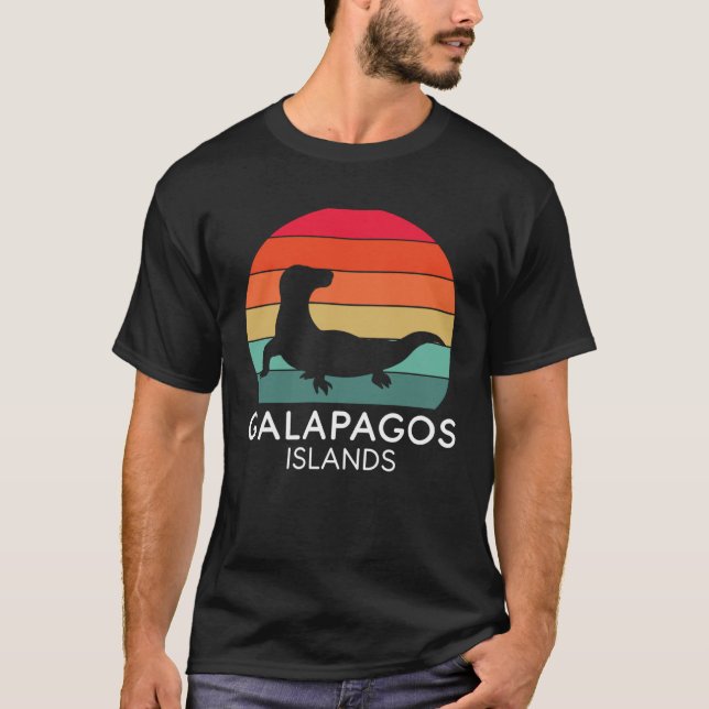 T-shirt Galapagos Islands National Park Lizard Ecuador Oce (Devant)