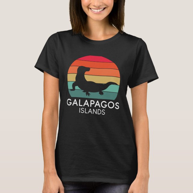 T-shirt Galapagos Islands National Park Lizard Ecuador Oce (Devant)