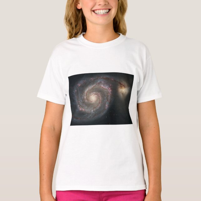 T-shirt Galaxie à bulles (espace) (univers) (Messier 51A) (Devant)