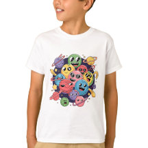 Galaxie caricaturale chaotique avec étoiles lunair