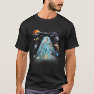 T-Shirt Galaxie Chat Nageant Chats Astronautes M