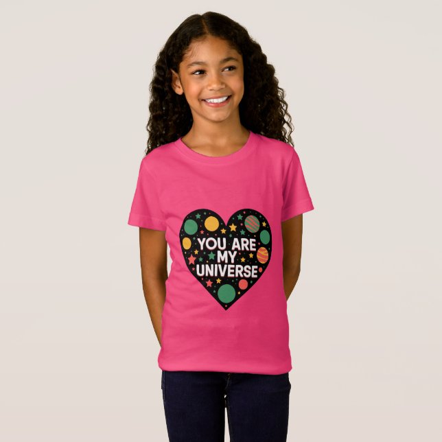 T-Shirt Galaxie de l'amour (Devant entier)