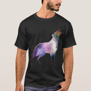 T-shirt Galaxie de l'univers aux hurlements de loup