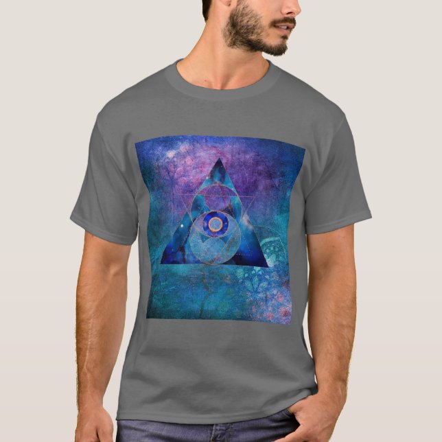 T-shirt Galaxie Dharma Géométrie Sacrée  (Devant)