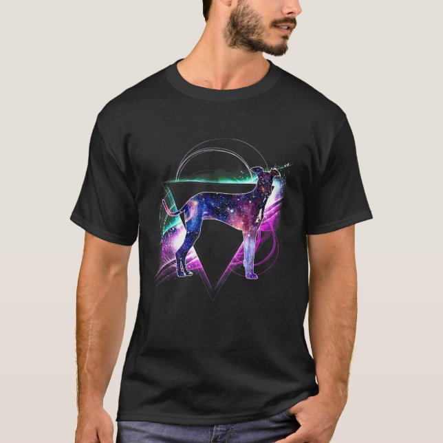 T-shirt Galaxie esthétique Italienne Greyhound T Shirt (Devant)