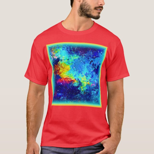 T-shirt Galaxie multicolore. Commandez dès maintenant  (Devant)