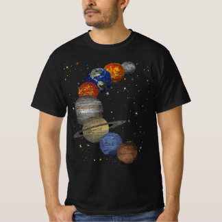 T-shirt Galaxie Planètes Univers Soleil Sciences spatiales