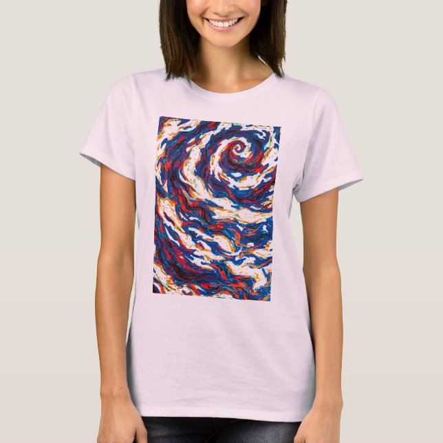 T-shirt Galaxie spirale violette (Devant)