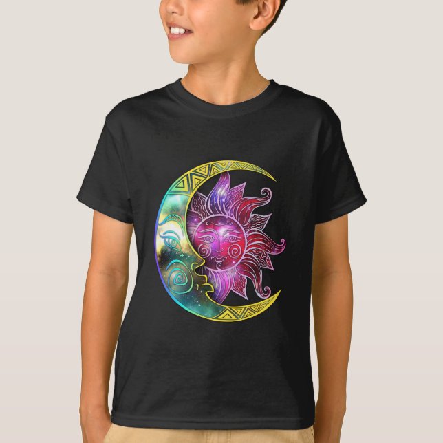 T-shirt Galaxie Spirituelle Sun Moon (Devant)