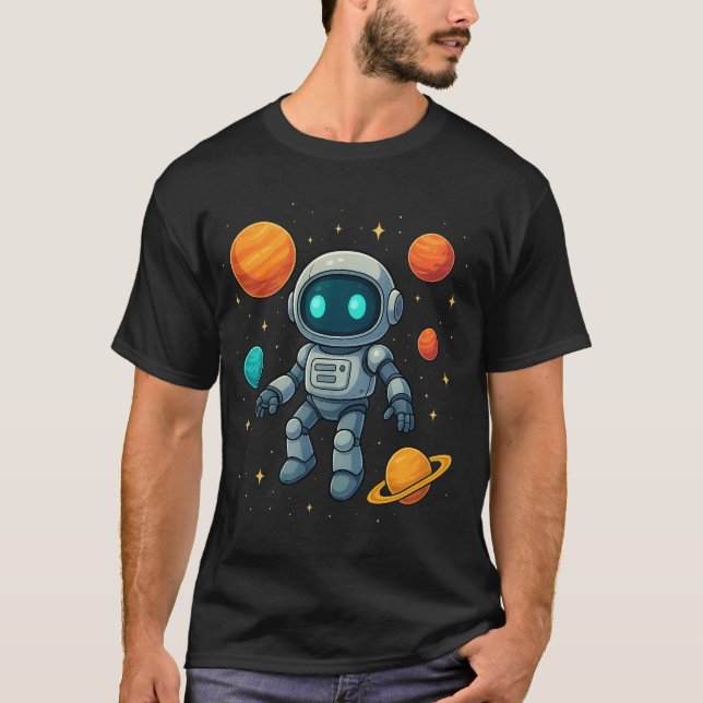 T-shirt Galaxy AI Robot Explorer ! Technologie spatiale fu (Devant)