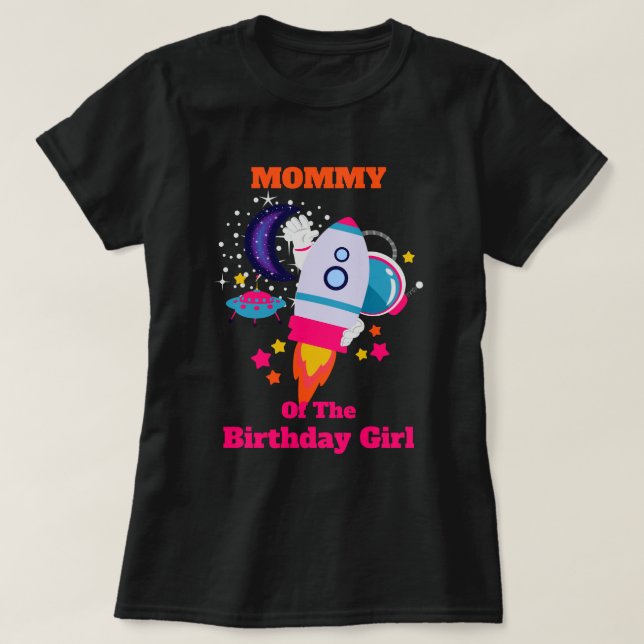 T-shirt Galaxy Anniversaire Chemise Espace maman (Design devant)
